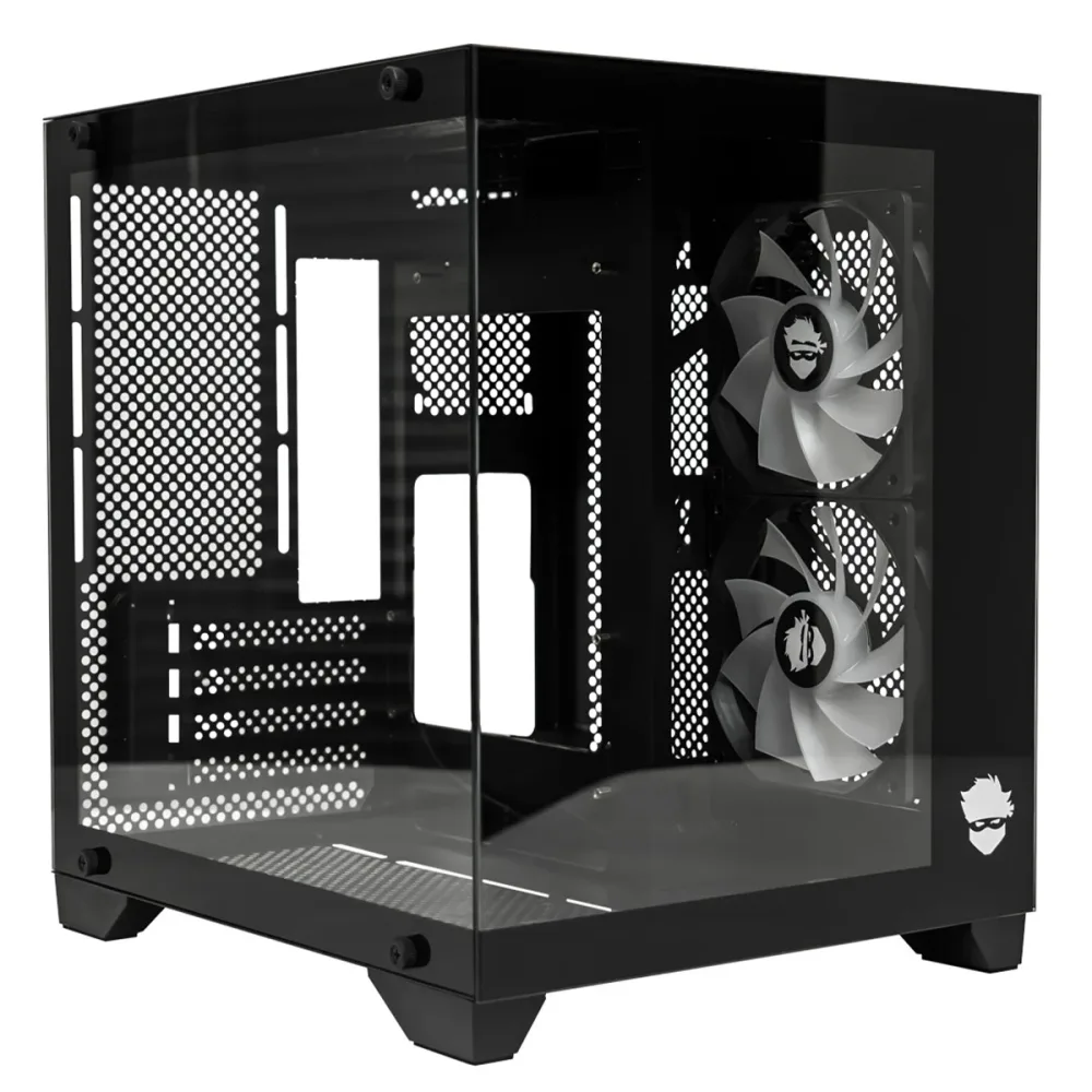 Gabinete Gamer Ninja Akyra X2, Mid Tower, Vidro Temperado, M-ATX, Com 2 Fans, Sem Fonte, Preto, GN-CS-MAB2FAKYRA - Open Box